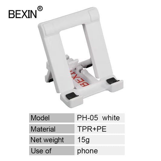 BEXIN Uninversal Desktop Portable Support Foldable Adjustment Angle Phone Stand for Mobile Phone Tablet