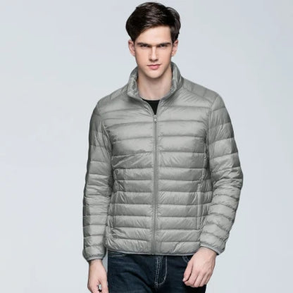New Autumn Winter Man 90% Duck down Jacket Ultra Light Thin S-3XL Spring Jackets Men Stand Collar Outerwear Coat