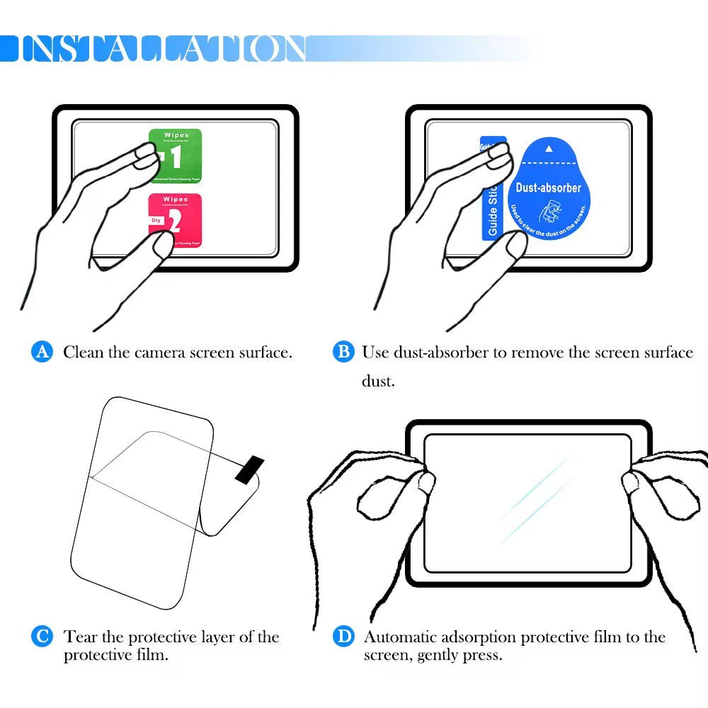 2X Glass LCD Screen Protector for Nikon Z5II Zf Zfc Z30 Z9 Z8 Z7 Z6 Z5 Z50 D7200 D5600 D3500 D3400 D7500 D5500 D750 D850 D610
