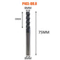 Solid Carbide Roughing End Mill 4 Flute CNC Milling Cutter Bits Router Bit for 50 Hrc Metal Roughing Machining 6Mm to 20Mm