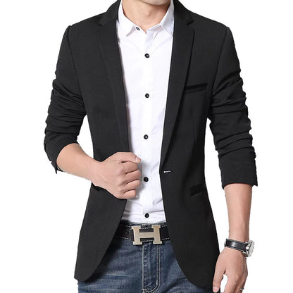 Classic Men'S Blazers 5XL Autumn Spring Korean Style Slim Suit Jacket Men Blazer Masculino Clothing Vetement Homme A3F1415