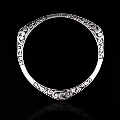 New Arrival 925 Tibetan Sterling Silver Bracelets Women Cuff Bracelet Bangle Hot Sale Luxury with Stamp Jewelry