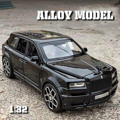 1:32 Luxury Business Car Alloy Model, Unique Decorations of the Car Center Console, Cool Sound and Light, High-End Fun Ornaments