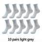 10 Pairs High Quality Bamboo Fiber Men'S Socks Business Breathable Deodorant Compression Socks Men Long Big Size EUR 38-46