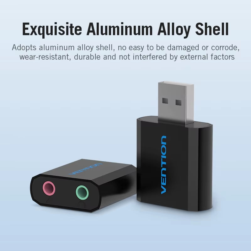USB Sound Card USB Audio Interface External 3.5Mm Microphone Audio Adapter Sound Card for Laptop PS4 Headset Sound Card