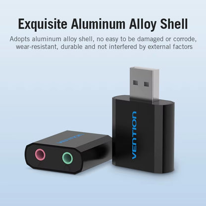 USB Sound Card USB Audio Interface External 3.5Mm Microphone Audio Adapter Sound Card for Laptop PS4 Headset Sound Card