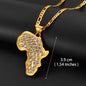 Africa Map Pendant Necklace Women Men Silver Color/Gold Color Ethiopian Jewelry Wholesale African Hiphop Item @132106