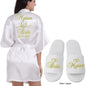 Customized Logo Wedding Date Name Bathrobe Faux Silk Bridal Robe Bride Bridesmaid Wedding Robes Woman Bachelorette Preparewear