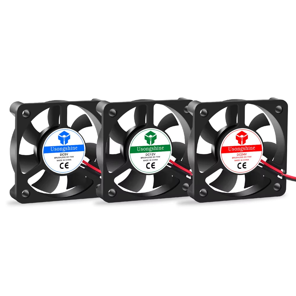 5015/5010/4020/4010/3010 5V/12V/24V Cooling Turbo Fan Brushless 2Pin for 3D Printer Extruder DC Cooler Blower Part Plastic Fans