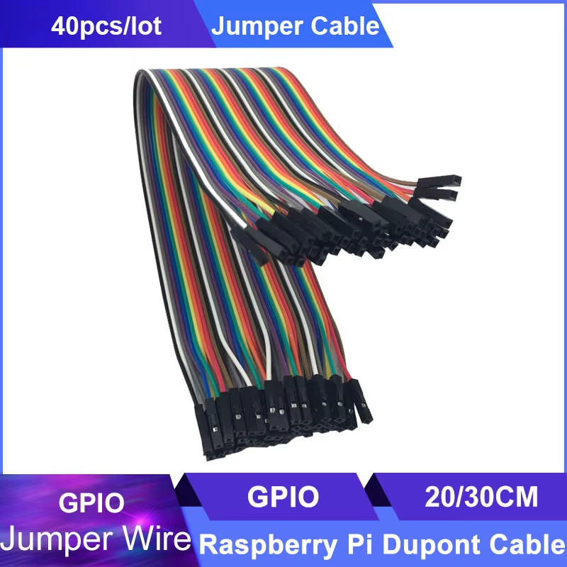 Raspberry Pi 3 GPIO Cable Dupont Cable 40Pcs/Lot 20/30CM Dupont Cable M-M F-F M-F Jumper Wire for Raspberry Pi 3B+ 3B