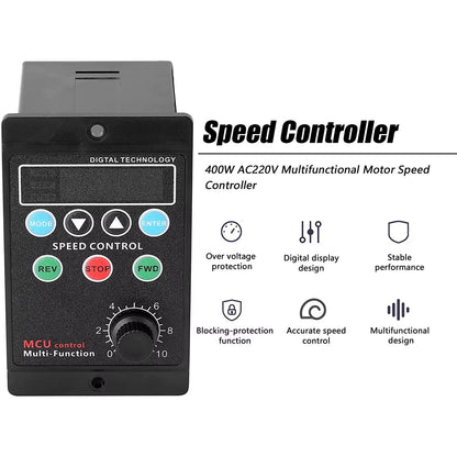 400W AC220V Multifunctional Motor Speed Controller Motor Speed Pinpoint Controller Forward & Backward Motor Governor