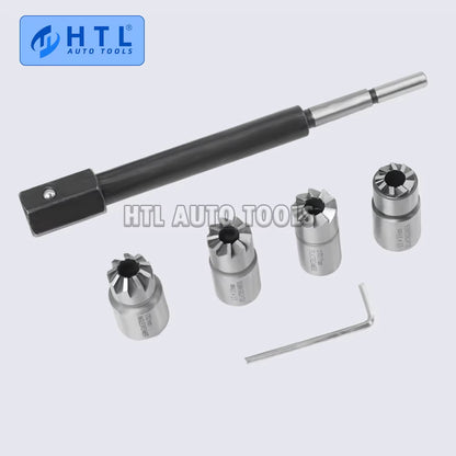 5PC Diesel Injector Seat Cutter Remover Removal Tool Kit for Delphi Bosch BMW Merc CRD PSA Ford Fiat Peugeot Cutter Cleaner Tool