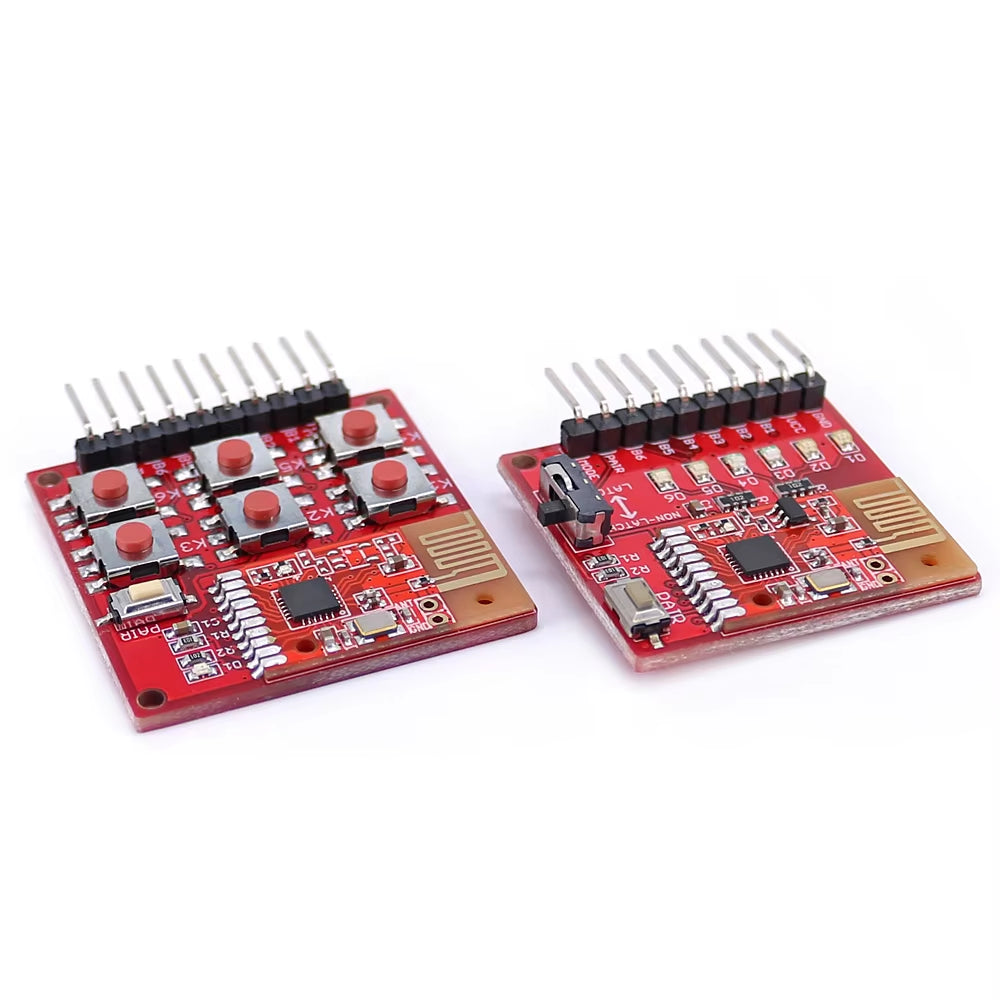 2.4G 2.5G Wireless Switch Remote Kit 6 Channel Transmitter Receiver Module without Programming for DIY Onboard Pair Button