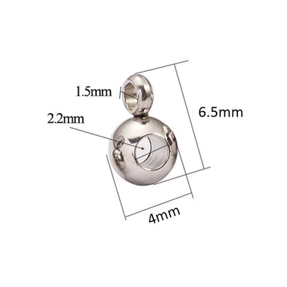 10Pcs Stainless Steel Spacer Beads Pendant Charms Clasps Gold Color Bail Beads for DIY Jewelry Making Findings Hole 2-4Mm Beads