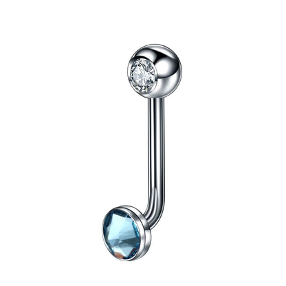1PC G23 Titanium Opal Crystal Christina Vertical Hood Piercings Lip Rings Sexy Women Piercings Body Jewelry 14G