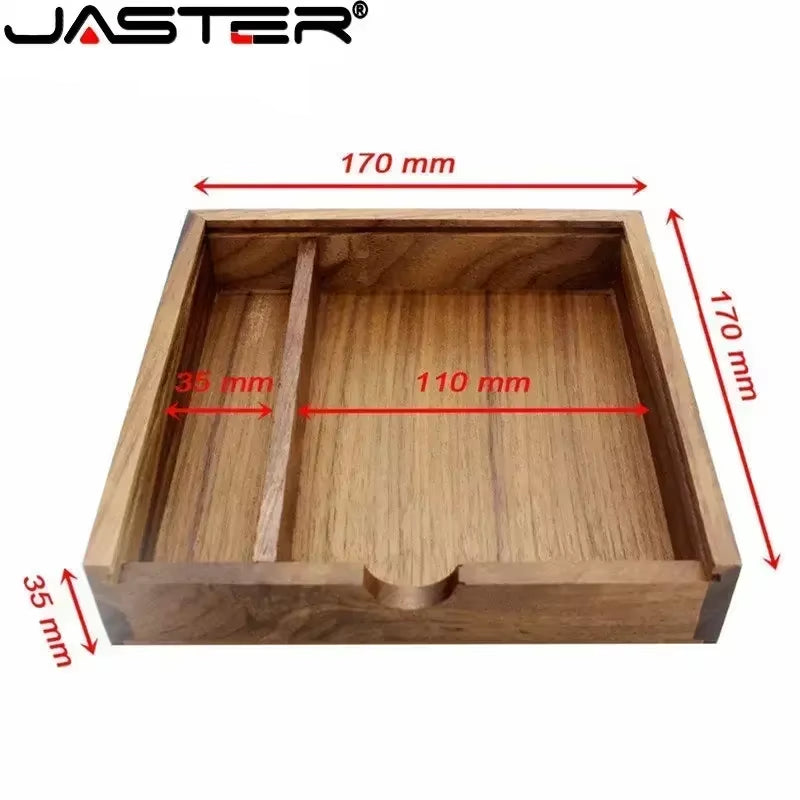 (1 PCS Free LOGO) Photo Unique Album Walnut Wood Usb+Box Pendrive USB Flash Drive 8GB 16GB 32GB 64GB 128GB Photography