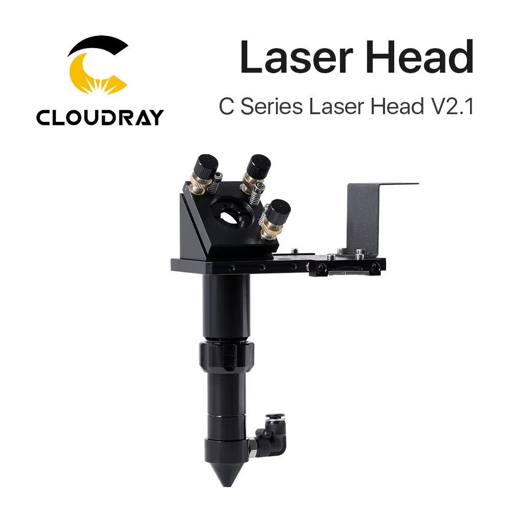 C Series CO2 Laser Head Dia.18 FL38.1& Dia.20 FL50.8 / 63.5/101.6Mm Mount for Laser Engraving Cutting Machine(Black)
