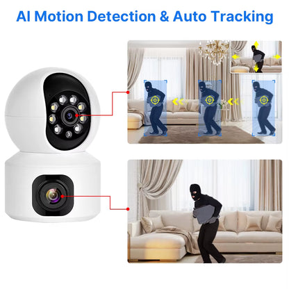 Hiseeu 2K 4MP PTZ IP Camera WIFI Wireless Smart Home Security Surveillance Camera Two-Way Audio Indoor Baby Pet Monitor Camera