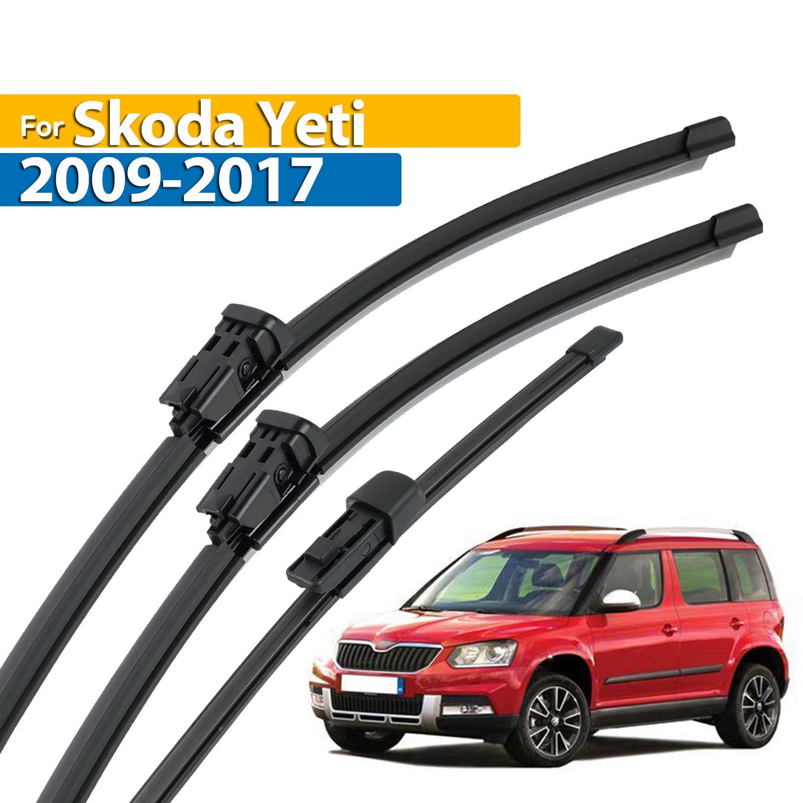 Erick'S Wiper Front & Rear Wiper Blades Set for Skoda Yeti 2009 - 2017 Windshield Windscreen Window Rain Brushes 24"+19"+11"