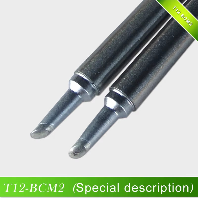 QUECOO High Quality T12-BCM2 Soldering Iron Tip Bevel with Indent / Horseshoe-Shaped BCM2 Tip with Groove /Shape 2BCM