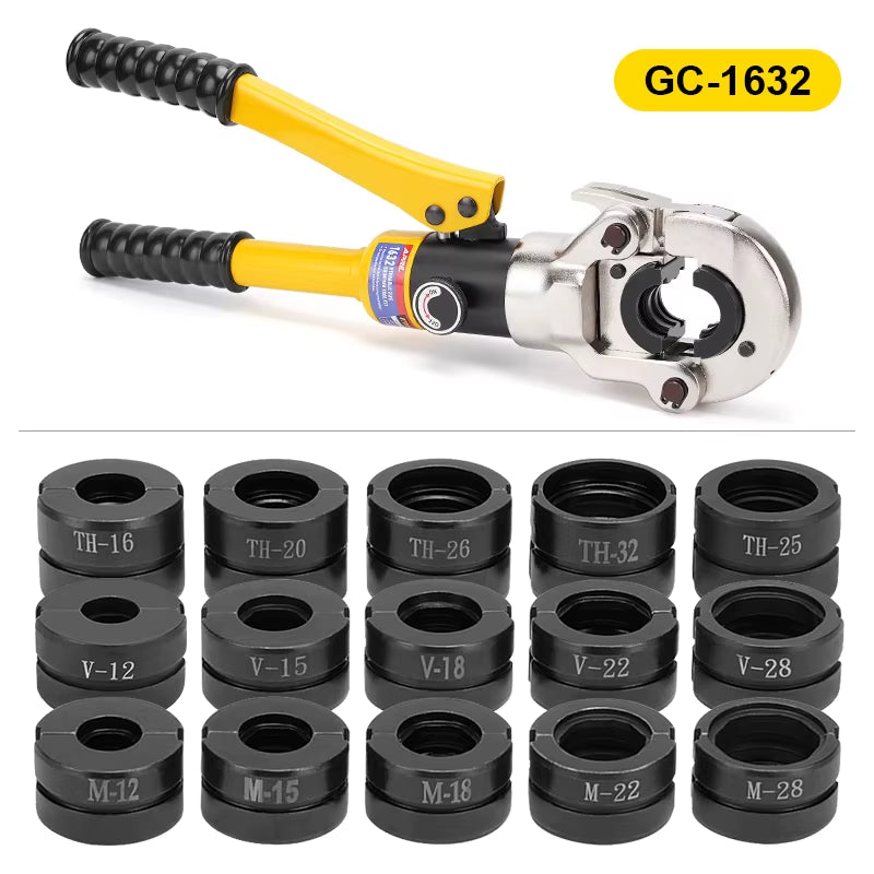 Europe Warehouse Hydraulic Pex Pipe Crimping Tools for Pex,Stainless Steel and Copper Pipe with TH,U,V,M,VAU Jaws