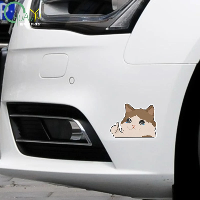 Cartoon Animation Cat Car Personality Reflective Car Stickers Rear Windscreen Cover Scratches Decorative Stickers Accessories