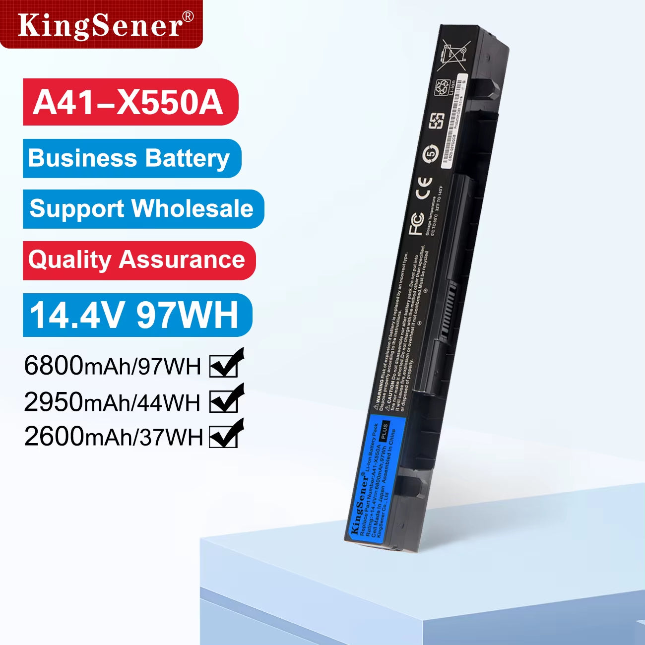 14.4V 6800Mah Korea Cell New A41-X550A Laptop Battery for  A41-X550 X450 X550 X550C X550B X550V X450C X550CA X452EA X452C
