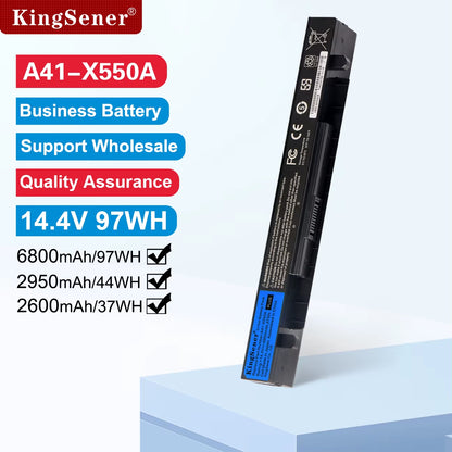 14.4V 6800Mah Korea Cell New A41-X550A Laptop Battery for  A41-X550 X450 X550 X550C X550B X550V X450C X550CA X452EA X452C