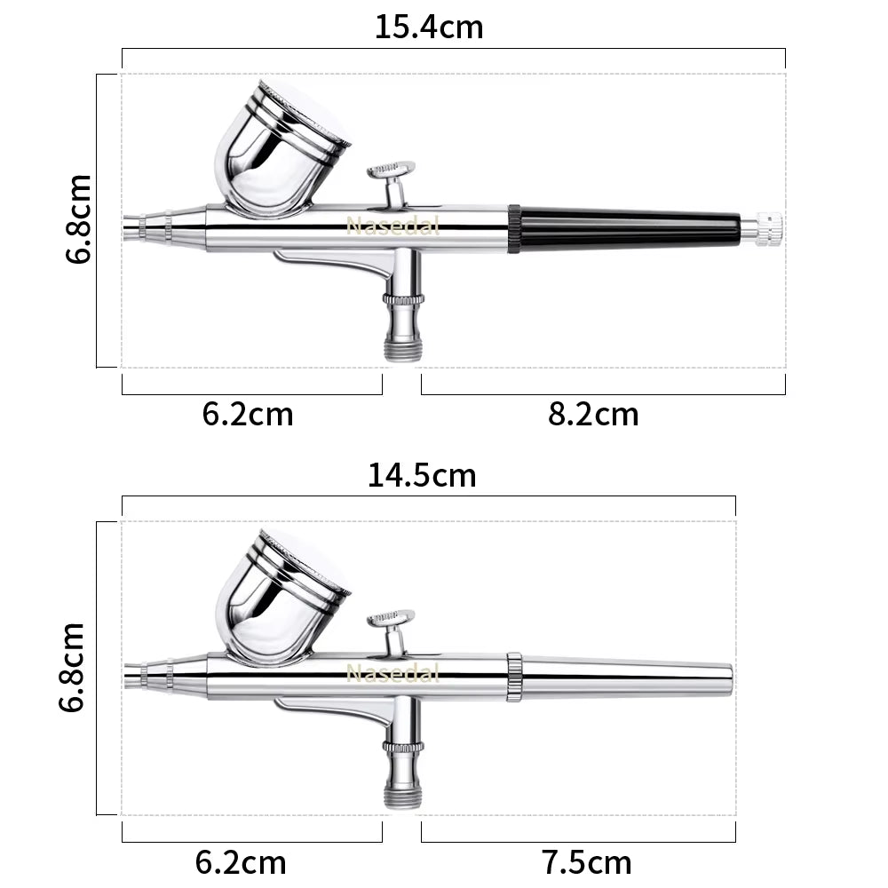 Gravity Feed Dual-Action Airbrush Spray Gun Kit Trigger Spray Gun for Art Craft Model Paint Spraying Hobby 0.3MM 7CC Air Brush