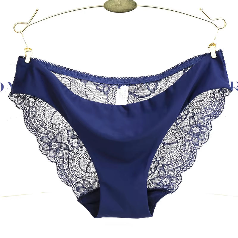 14 Colors Women'S Invisible Underwear Spandex Crotch Intimate Women Sexy Lace Black Floral Panties Seamless Panty