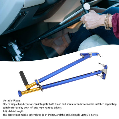 Handicap Driving Hand Control Rust Resistant Car Pedal Assist Hand Control for Automatic Vehicle