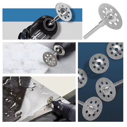 Diamond Saw Blade Diamond Cut off Disc for Dremel Rotary Tools 20Mm 22Mm 25Mm 30Mm with Mandrel Mini Cutting Disc