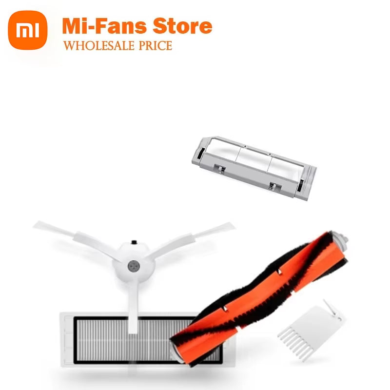100% Original  MI Robot Vacuum Part Pack Side Brush X2PC HEPA Filter X2PC, Main Brush X1PC, Cleaning Tool X1PC