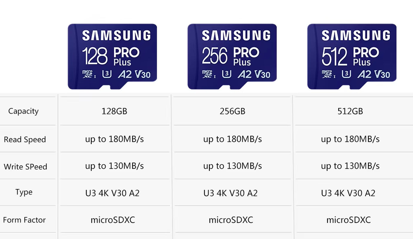 EVO plus Micro SD Card 128GB 64GB 512GB 256GB Micro SD Pro plus Flash Memory Card SD Memory U1 U3 4K Microsd TF Cards