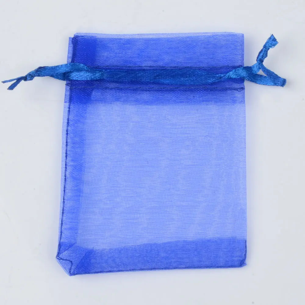 50Pcs/Lot 24 Colors Jewelry Bag Organza Gift Bags for Jewelry Packaging Bags Wedding Gift Storage Drawstring Pouches Wholesale