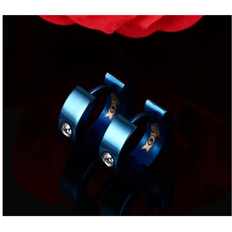 Cute Hoop Earrings for Women Men Stainless Steel Ear Cuff Brincos Huggie Jewelry