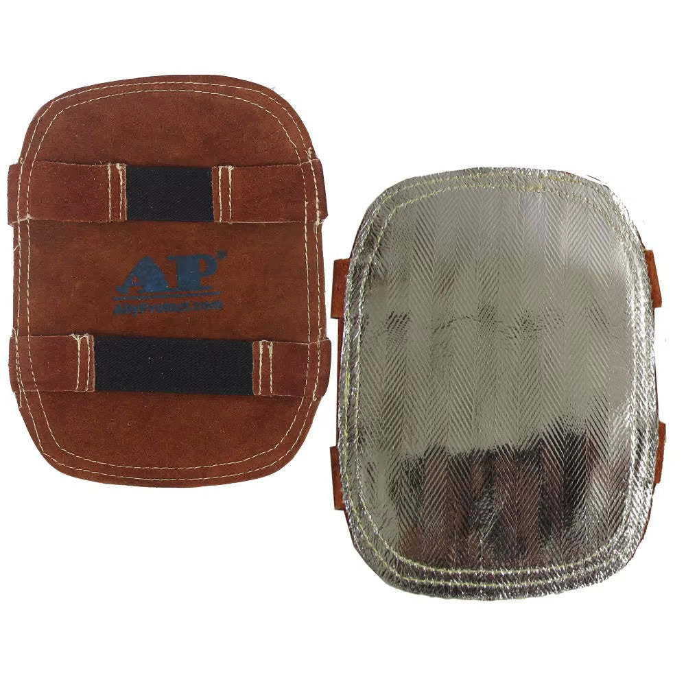 Welding Gloves' Cover High Heat Protection Aluminized & Cowhide Leather anti Flame Stitching Welder Pad