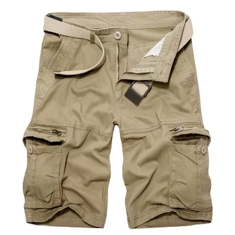 Mens Military Cargo Shorts Summer Army Green Cotton Shorts Men Loose Multi-Pocket Shorts Homme Casual Bermuda Trousers 40