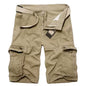Mens Military Cargo Shorts Summer Army Green Cotton Shorts Men Loose Multi-Pocket Shorts Homme Casual Bermuda Trousers 40
