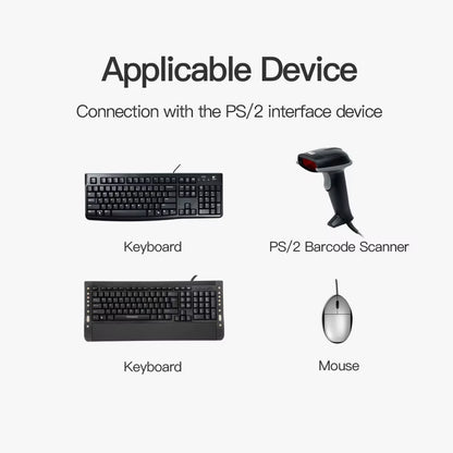 USB to PS2 Converter Cable USB Male to PS/2 Female Adapter USB Extension Cable for Keyboard Mouse Scanner PS2 USB Cable