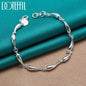925 Sterling Silver Water Drop Bracelet Luxury Brand Women Bracelet Silver Bracelet Jewelry Christmas Gift