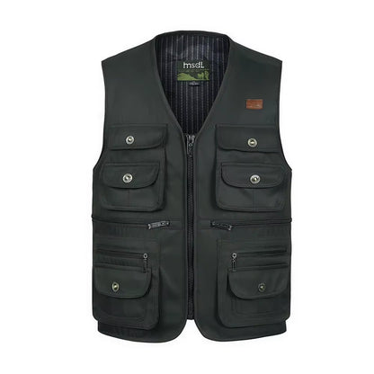 Men Large Size XL-4XL Motorcycle Casual Vest Male Multi-Pocket Tactical Fashion Waistcoats High Quality Masculino Overalls Vest