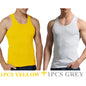 Tank Tops Men 100% Cotton Solid Vest Male Breathable Sleeveless Tops Slim Casual Gym Running Comfortable Undershirt Mens Gift