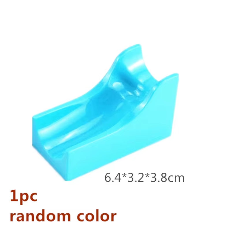 Marble Race Run Big Building Blocks Crazy Rolling Ball Compatible Slide Dinosaur Tunnel Animal Bricks Parts Accessory Kids Toys