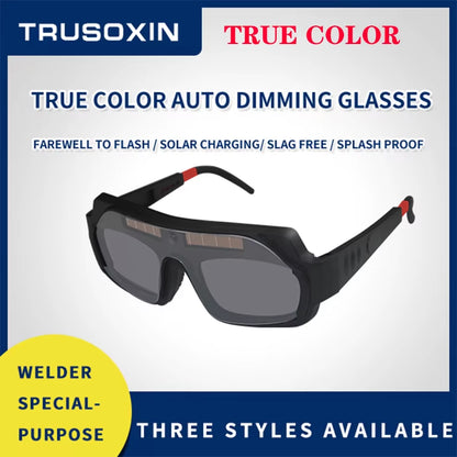 Solar Auto Darkening Eyes Mask True Color Welding Helmet Welding Mask Eyeshade/Patch/Eyes Goggles for Welder Eyes Glasses
