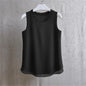 21 Colors Solid Ruffle Chiffon Blouse Women 2025 Summer Fashion Vest Blusas Casual Loose Sleeveless Ladies Tops Shirt