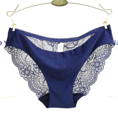 14 Colors Women'S Invisible Underwear Spandex Crotch Intimate Women Sexy Lace Black Floral Panties Seamless Panty