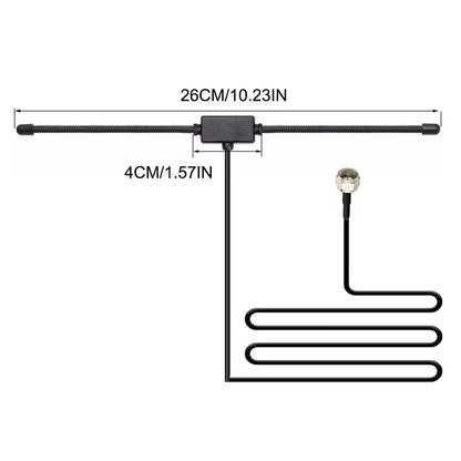 FM Radio Antenna FM F-Head Sheep Horn Antenna for Car FM TV Radio Station 75 Ohms F Female Head to TV3.5 Mono