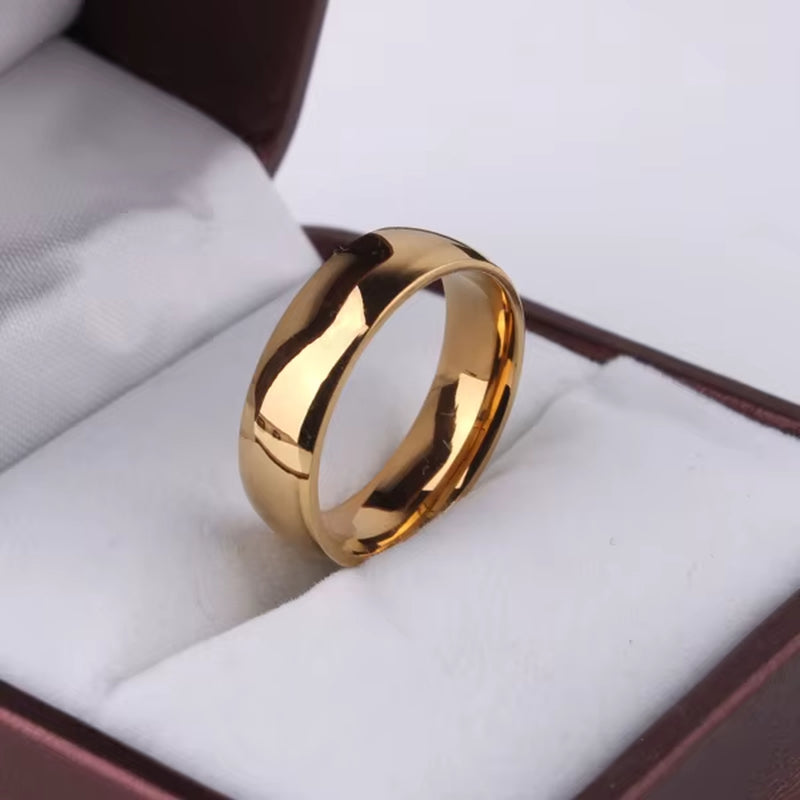 Eengrave Custom Name Signet Ring Logo Light Version Gold Color Wedding Rings for Women Glossy Tainless Steel Ring Men