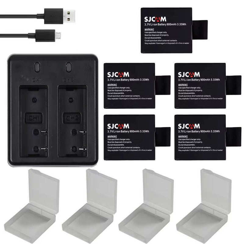 New SJCAM Sj4000 Eken H9 GIT-LB101 GIT BATTERY Sj5000 Sj6000 Sj7000 SJ8000 SJ9000 Battery +Dual USB Charger